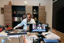 Pascual Celdran en su estudio donde recibió a "La Mañana de Mercedes"